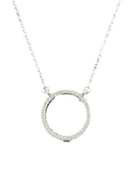 Sterling Silver Necklace with Diamonds