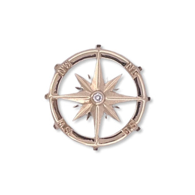 14kt Compass with diamond